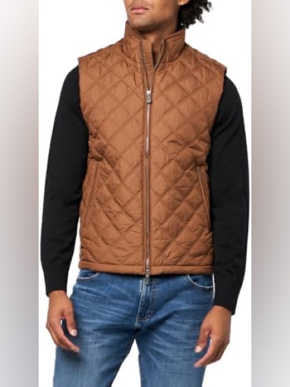 NWT Brooks Brothers Men's Paddock Diamond Quilted Vest